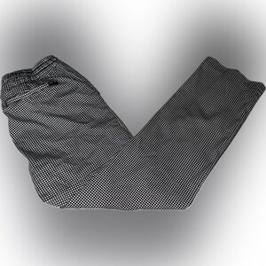 HUF black and white houndstooth casual tie up men’s pants